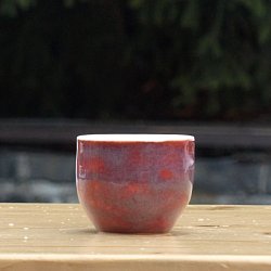 Čajová miska porcelán bordo