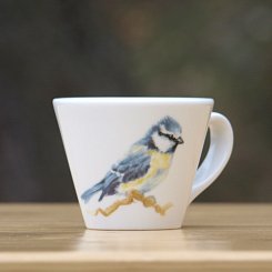 Porcelánový hrnček s obrázkom 7 - Sýkorka bielolíca