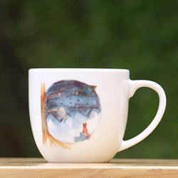 Porcelánový hrnček s obrázkom 3 - Líška a plamienok